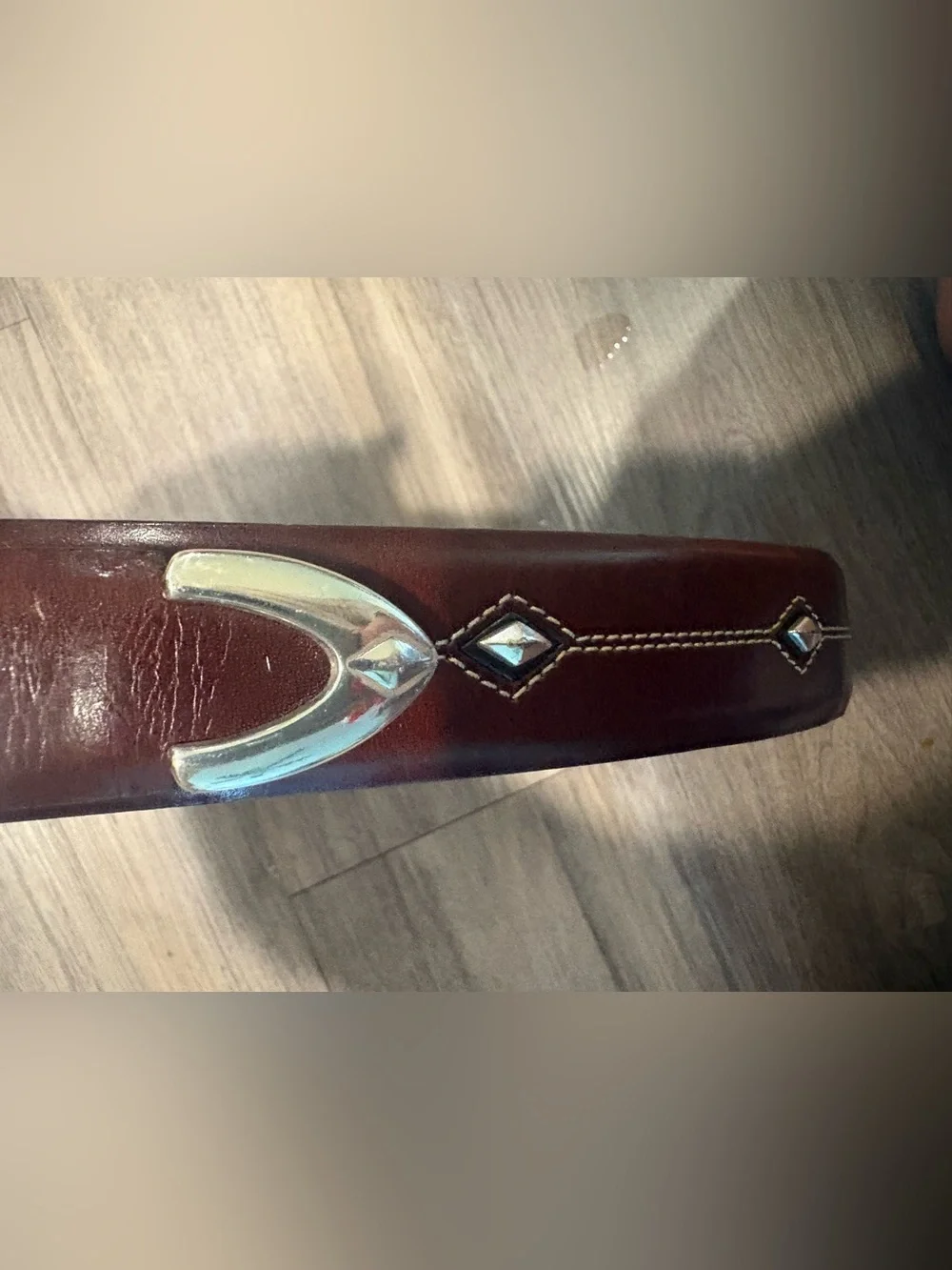 Brighton Brown Leather Belt with Silver Buckle